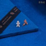 Flower diamond earrings gold 18k 1