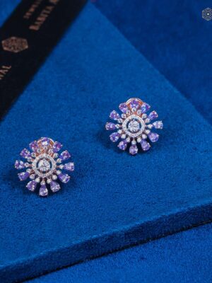 Violet Bloom Studs