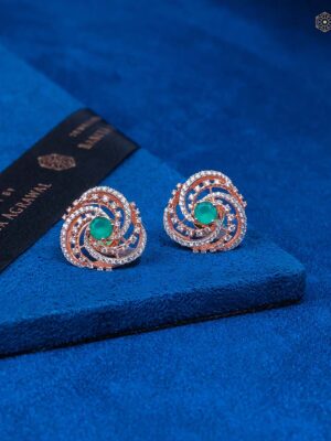 Emerald Swirl Studs
