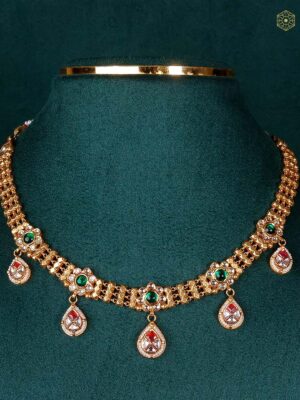 22Kt Delicate Kundan Bridal Necklace