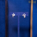 Daily wear diamond bali earrings heart twist 1