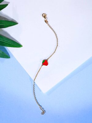 Sweet Strawberry Charm Bracelet
