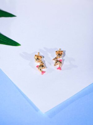 Dolphin Dance Dangler Studs