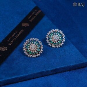 Emerald-Bloom-Studs-Earrings