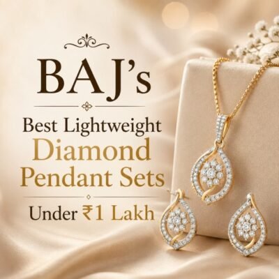 best-lightweight-diamond-pendant-sets-under-one-lakh