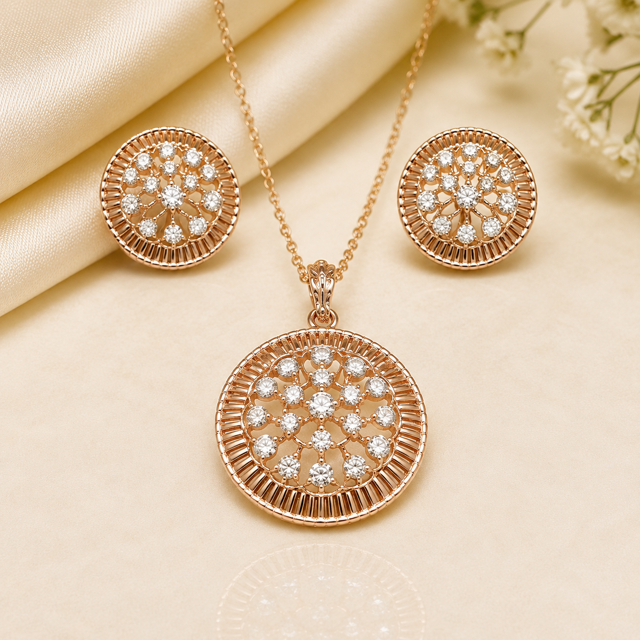 celestial-bloom-diamond-pendant-set